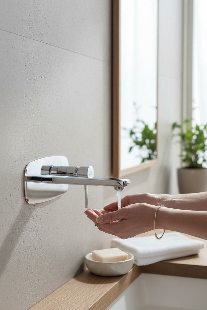 Miscelatore lavabo a incasso – design elegante, aeratore regolabile e finitura cromata - 2