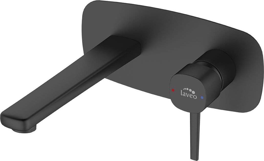 Miscelatore lavabo a incasso – design originale, leve sottili e aeratore regolabile, nero opaco