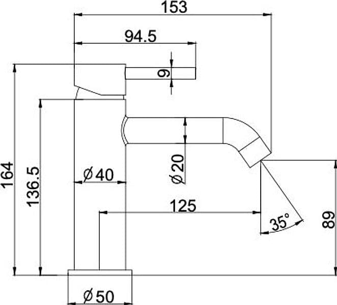 Miscelatore lavabo cromato moderno completo - 2