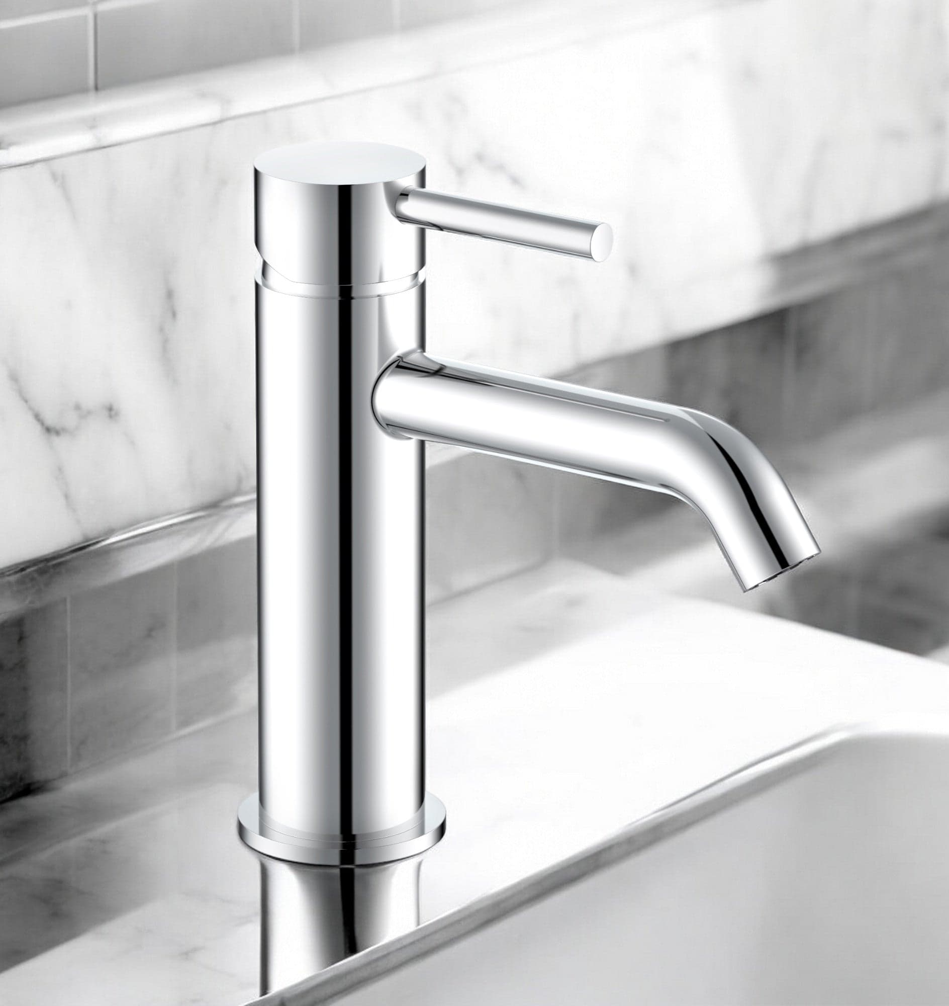 Miscelatore lavabo cromato moderno completo - 3