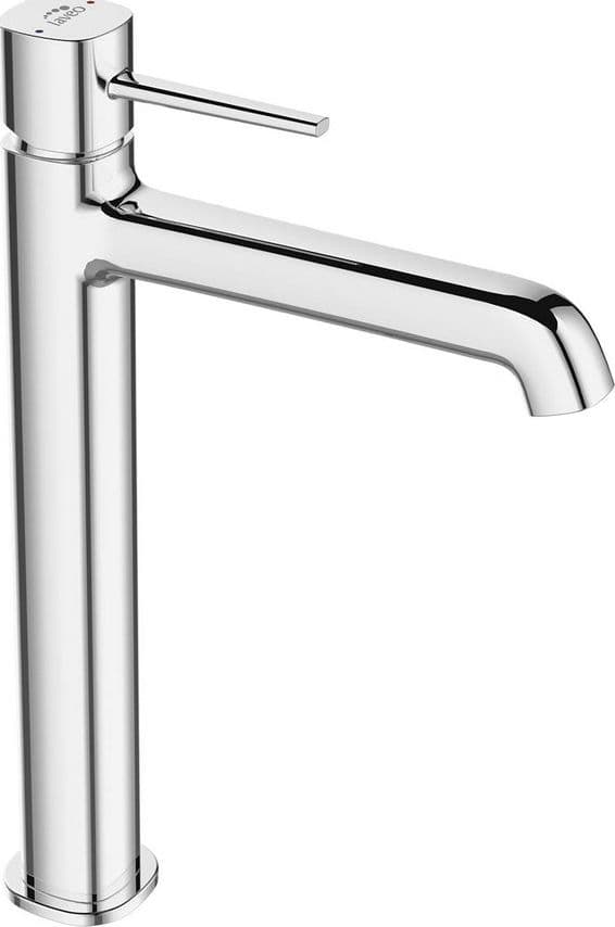Miscelatore lavabo da appoggio – design elegante con leve sottili, aeratore regolabile e finitura cromata