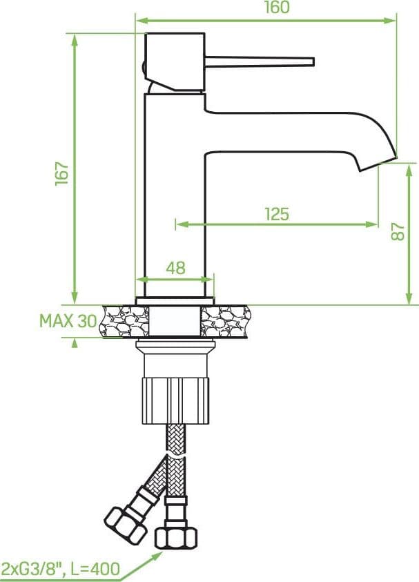 Miscelatore lavabo da appoggio – design elegante con leve sottili, aeratore regolabile, finitura dorata rosa - 2