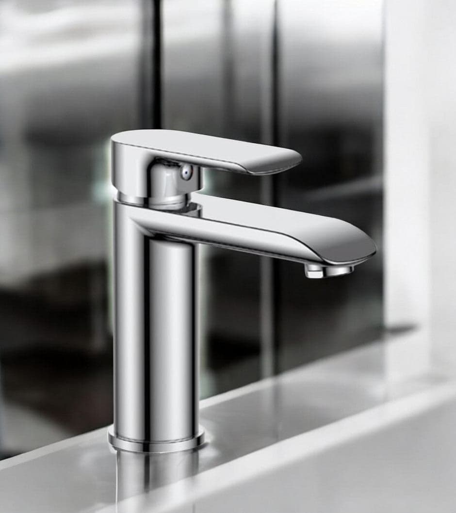 Miscelatore lavabo moderno cromato completo - 2
