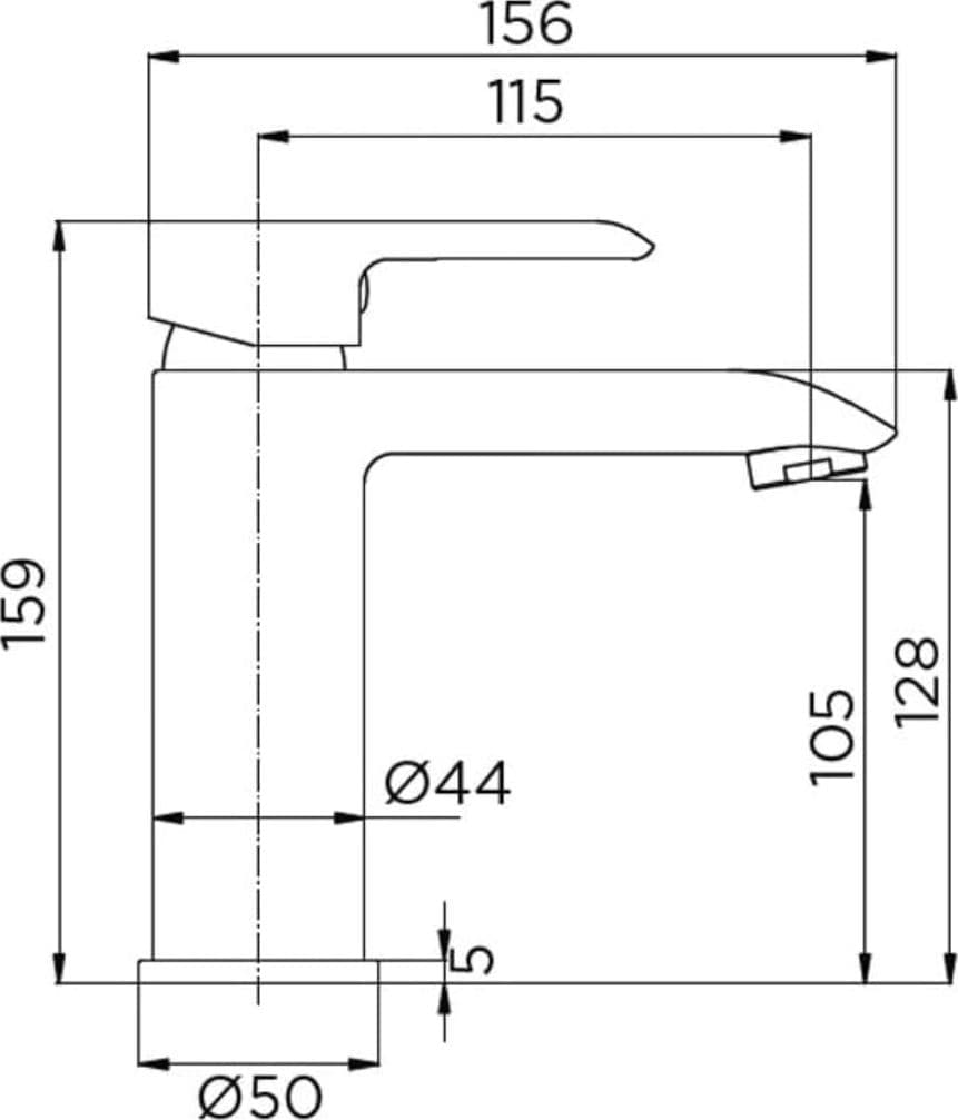 Miscelatore lavabo moderno cromato completo - 3