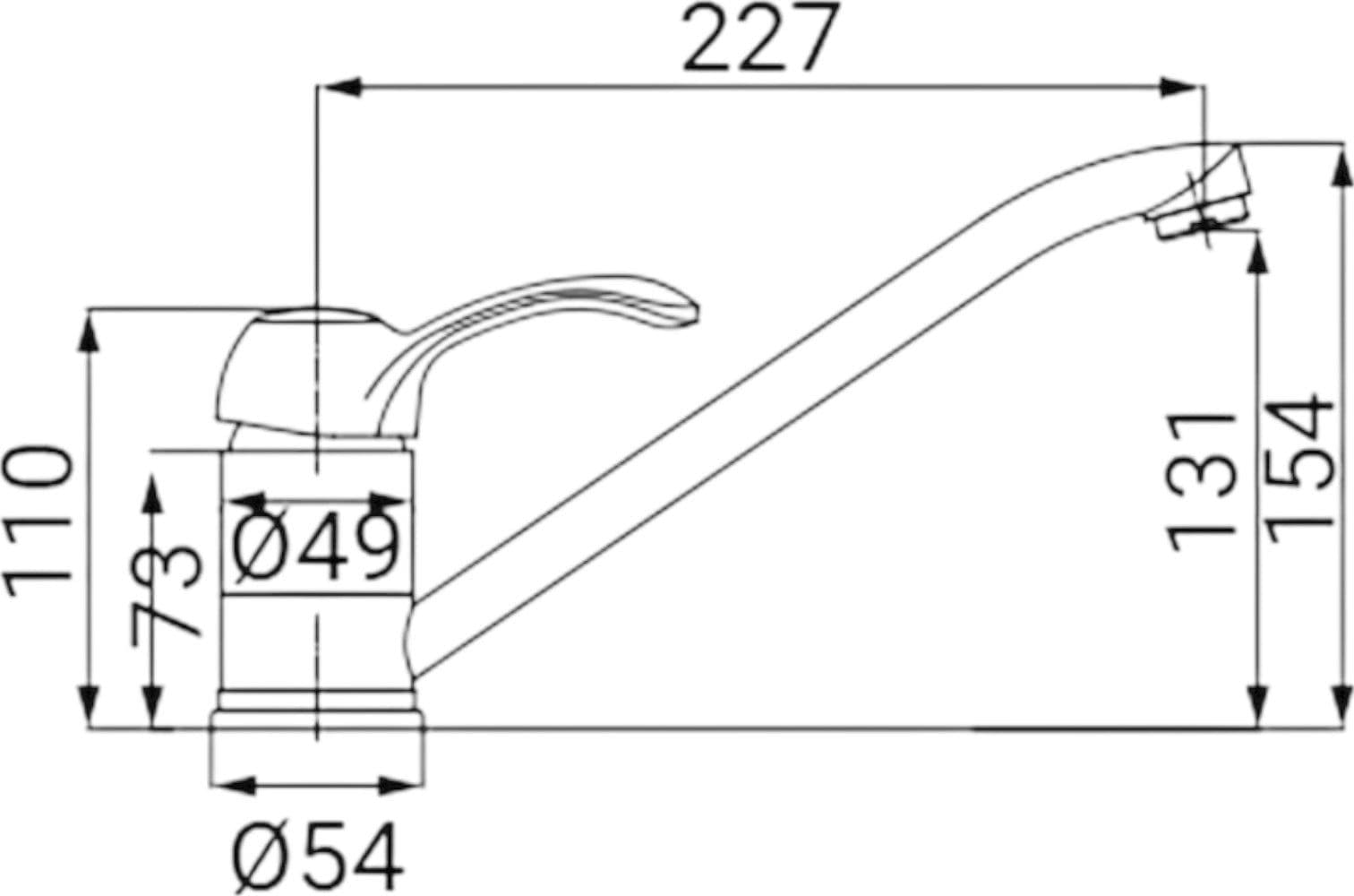 Miscelatore per bagno o cucina bronzato completo con canna bassa - 3