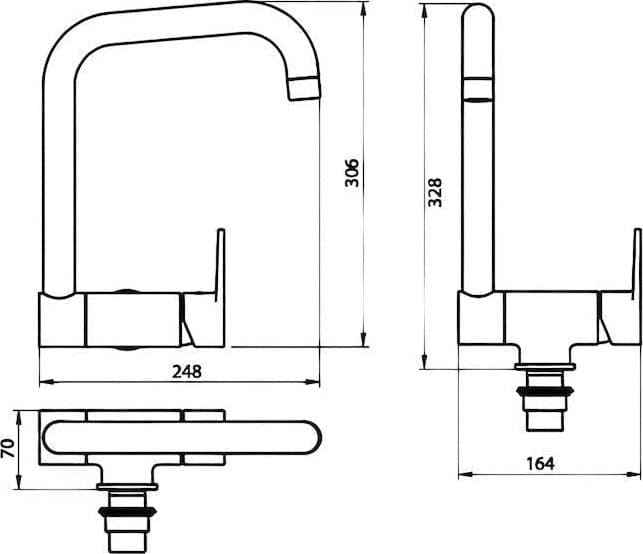 Miscelatore per lavello sottofinestra abbattibile completo - 5