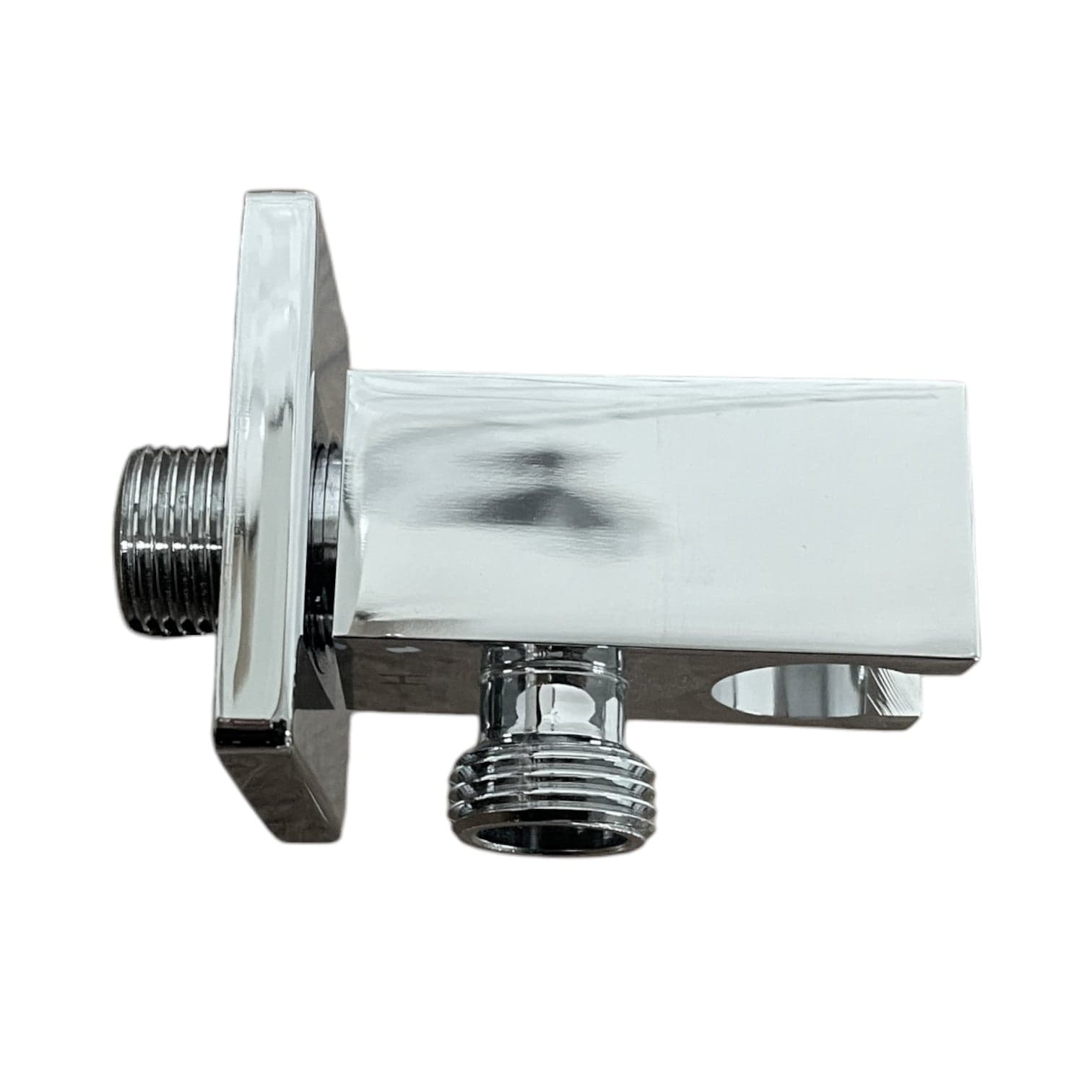 Presa acqua con supporto doccia e valvola di sicurezza di chiusura, design quadrato - 3