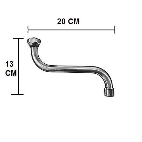 Ricambio per rubinetto canna bronzata a S attacco 3/4 cm 20 - 2