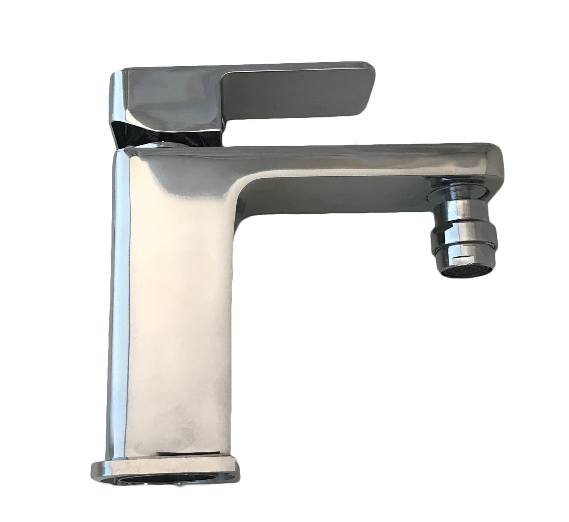 Rubinetteria serie completa miscelatori bagno lavandino appoggio e bidet squadrati - 3
