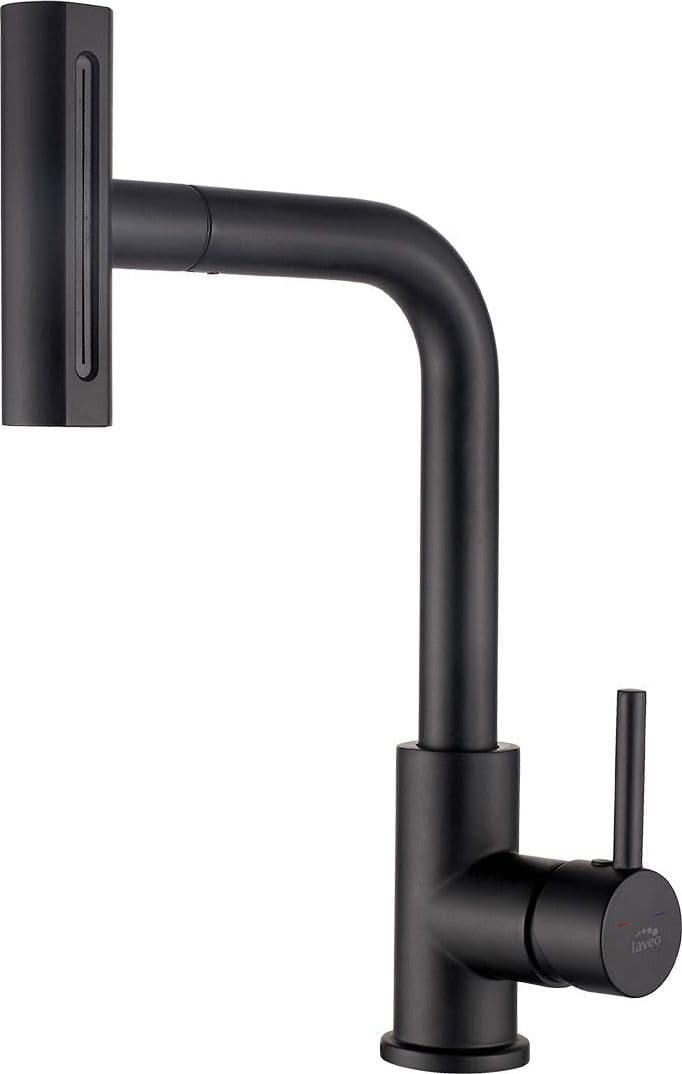 Rubinetto cucina 5 in 1 nero opaco con bocca estraibile multifunzione – 4 flussi, aeratore Z-flow e design moderno - 2