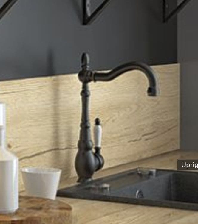 Rubinetto cucina monocomando nero con bocca a L girevole – aeratore e design elegante - 2