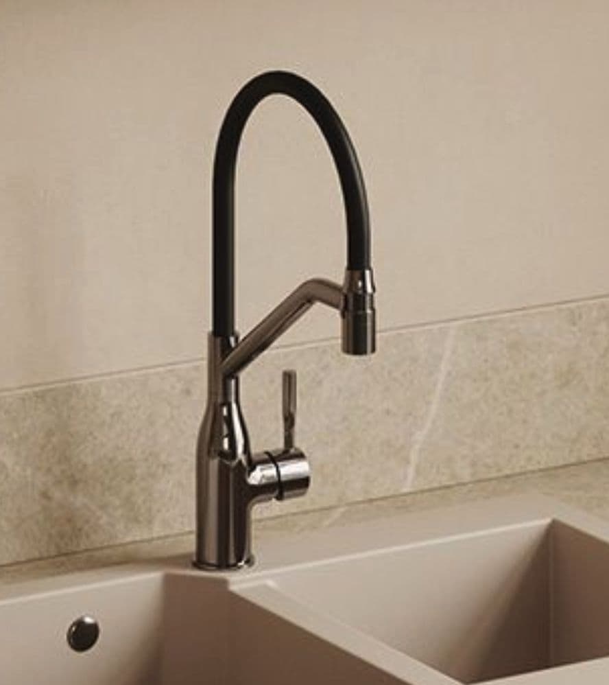 Rubinetto Lavello Cromato| Beccuccio Flessibile a U, Design Moderno e Risparmio Idrico - 2