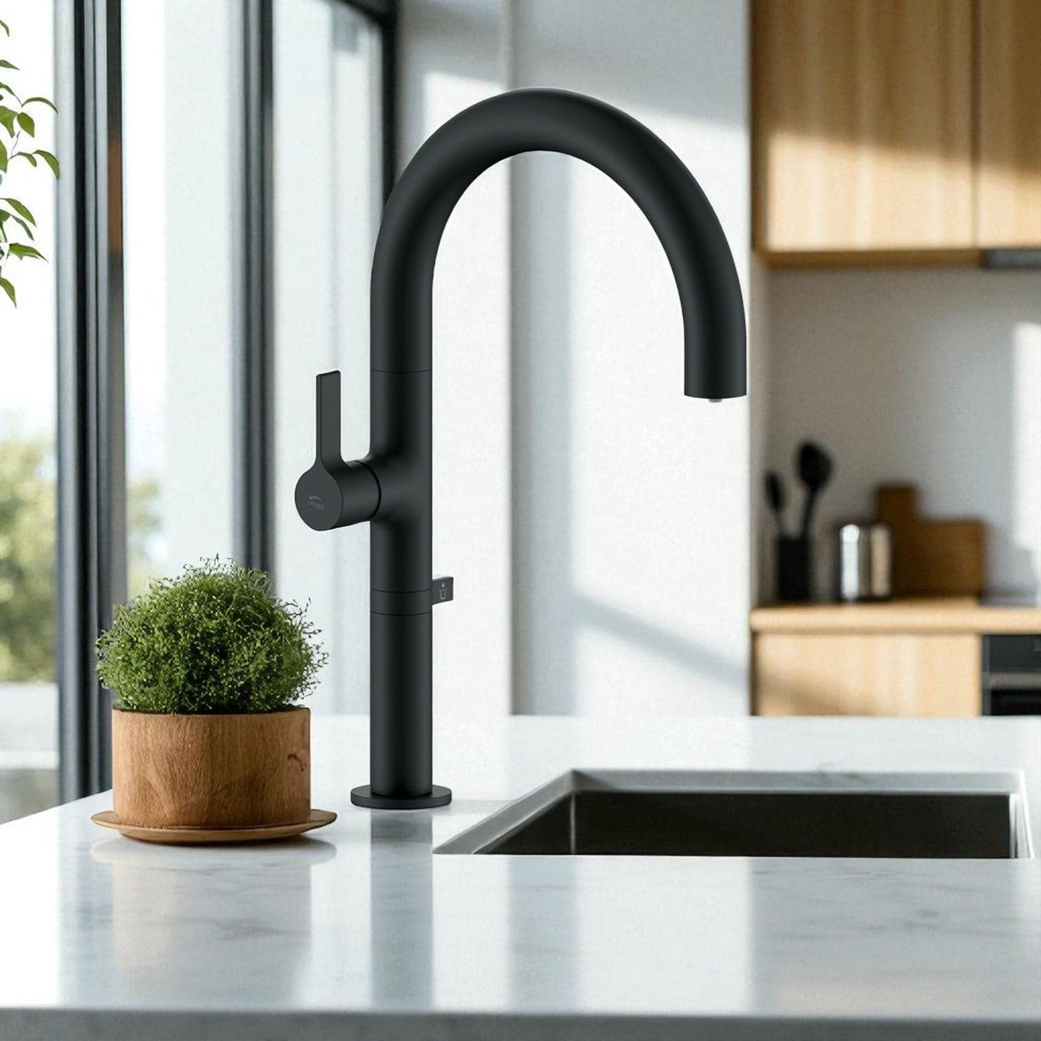 Rubinetto Lavello Nero con Filtro Acqua | Beccuccio Mobile, Design Moderno e Risparmio Idrico - 2