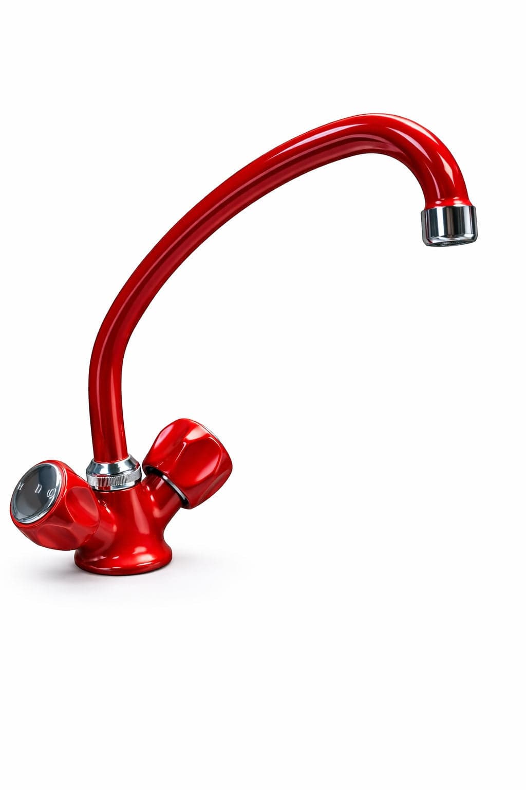 Rubinetto per cucina vintage rosso design - 5