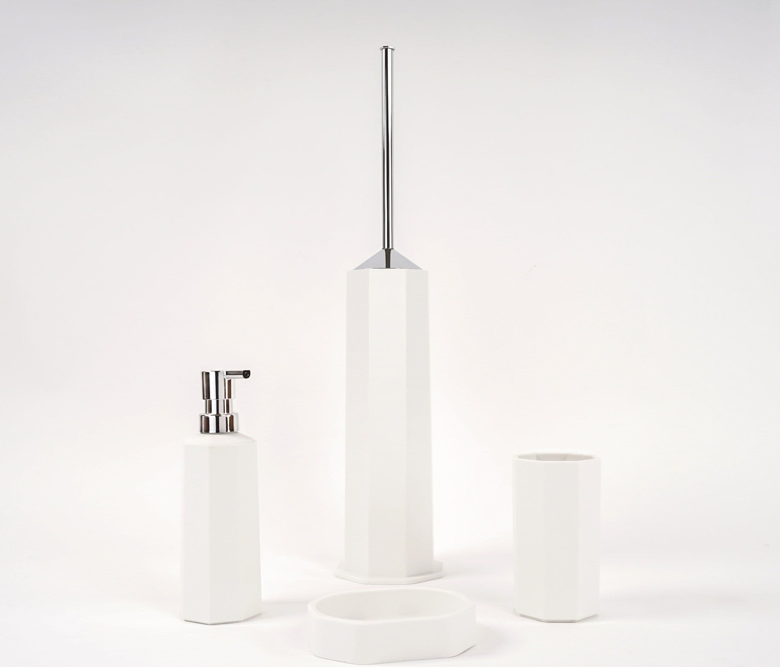 Set accessori bagno bianco