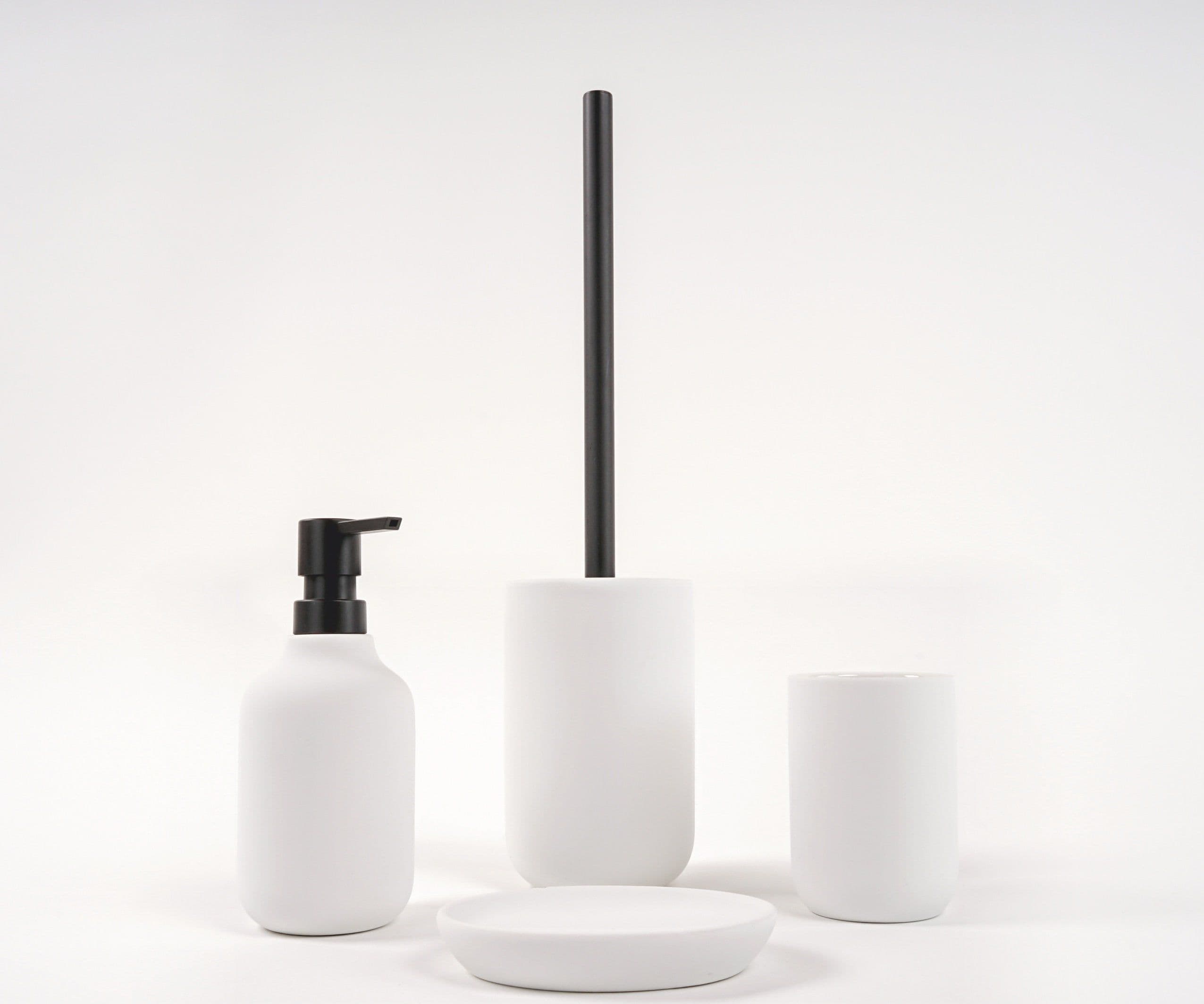 Set accessori bagno bianco