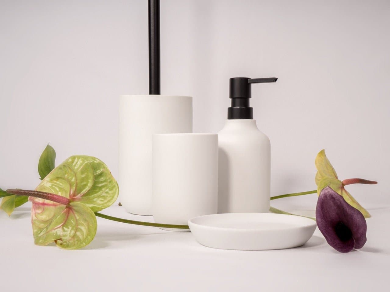 Set accessori bagno bianco - 2