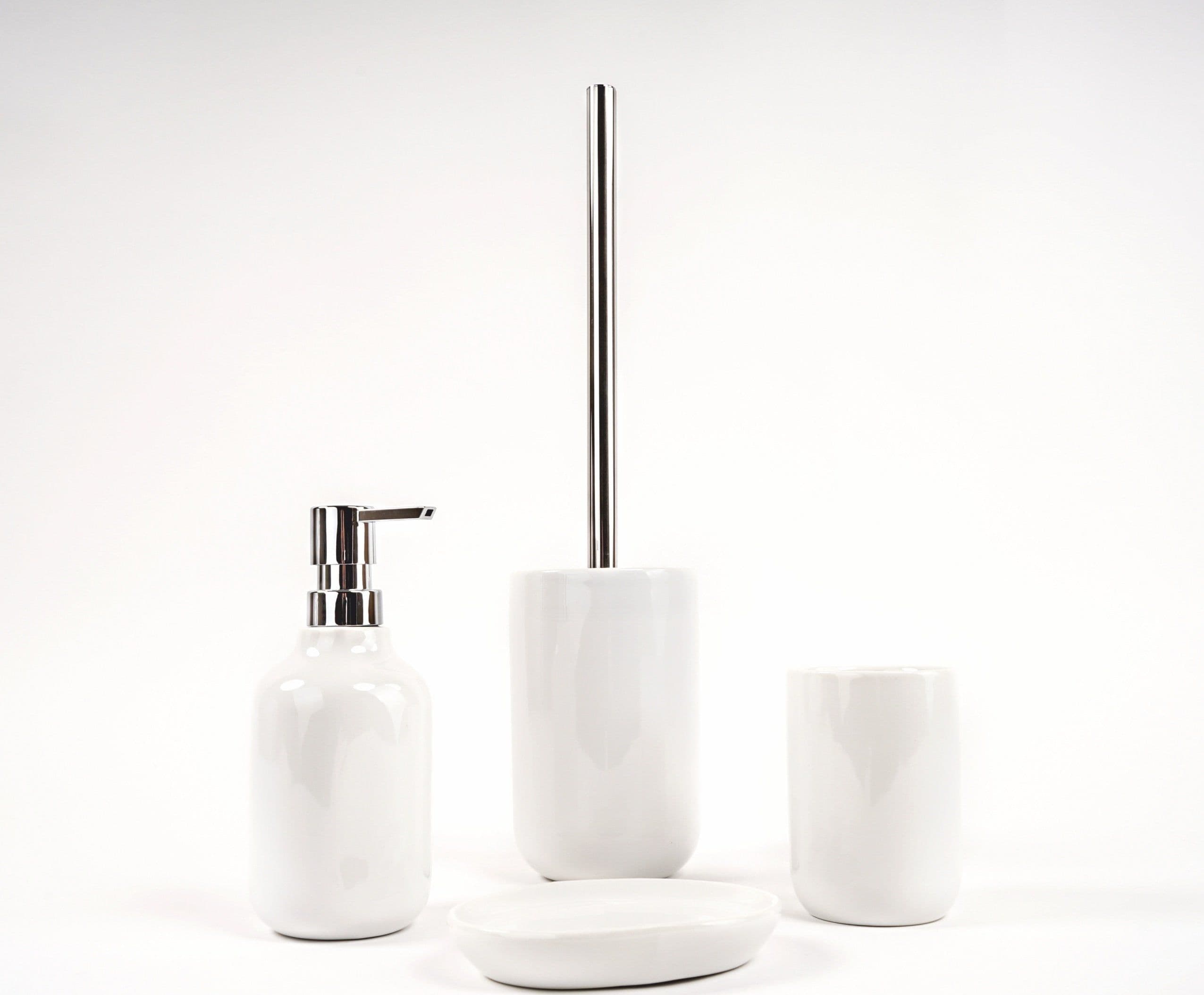 Set accessori bagno bianco