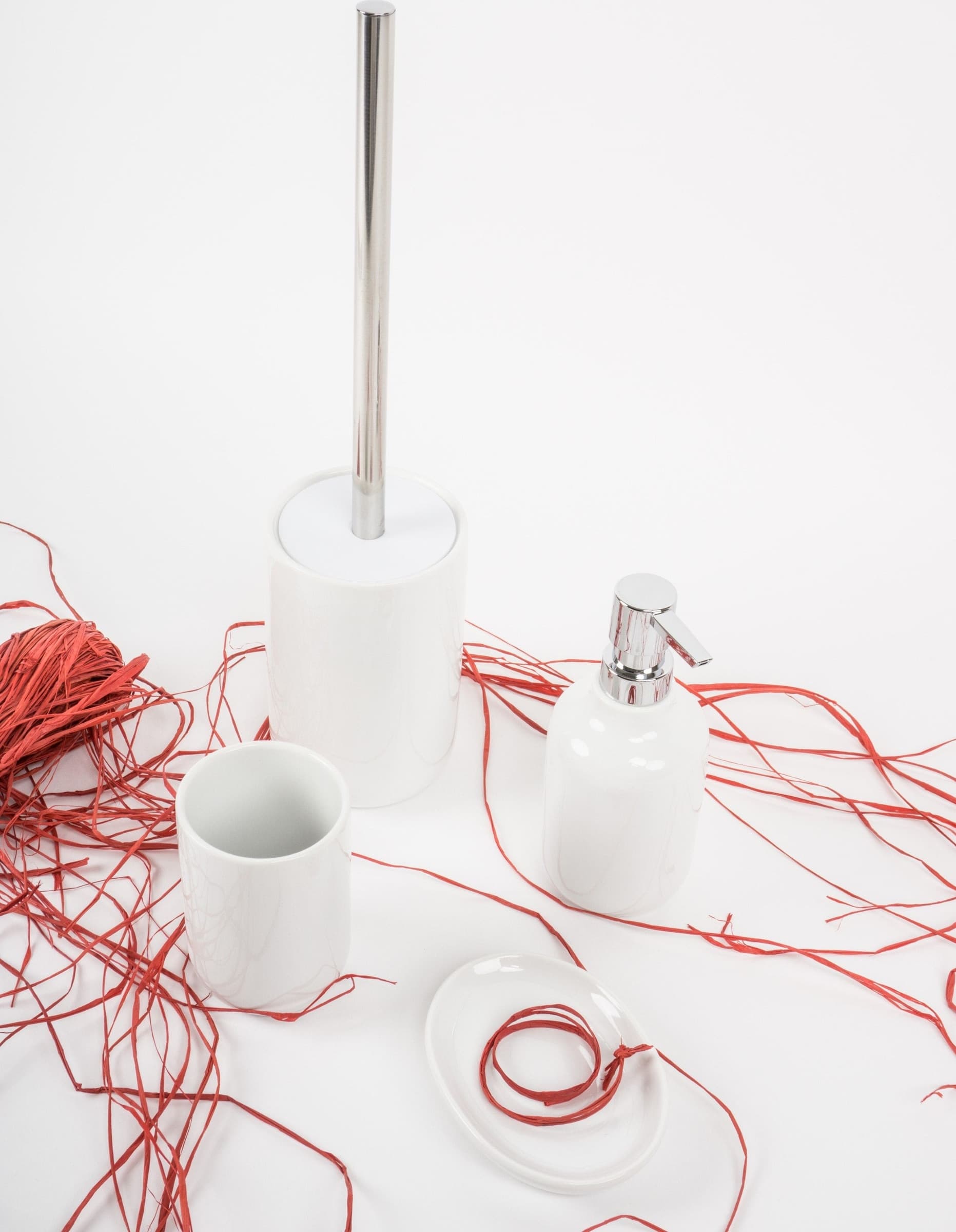 Set accessori bagno bianco - 2
