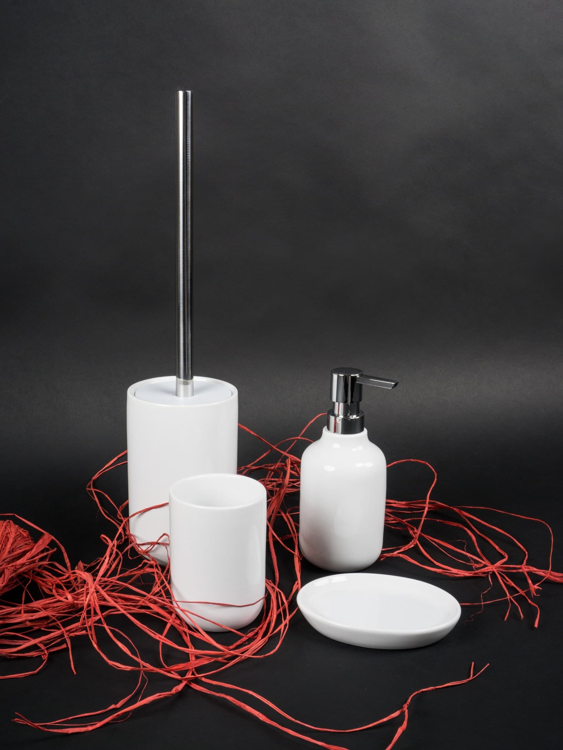Set accessori bagno bianco - 3