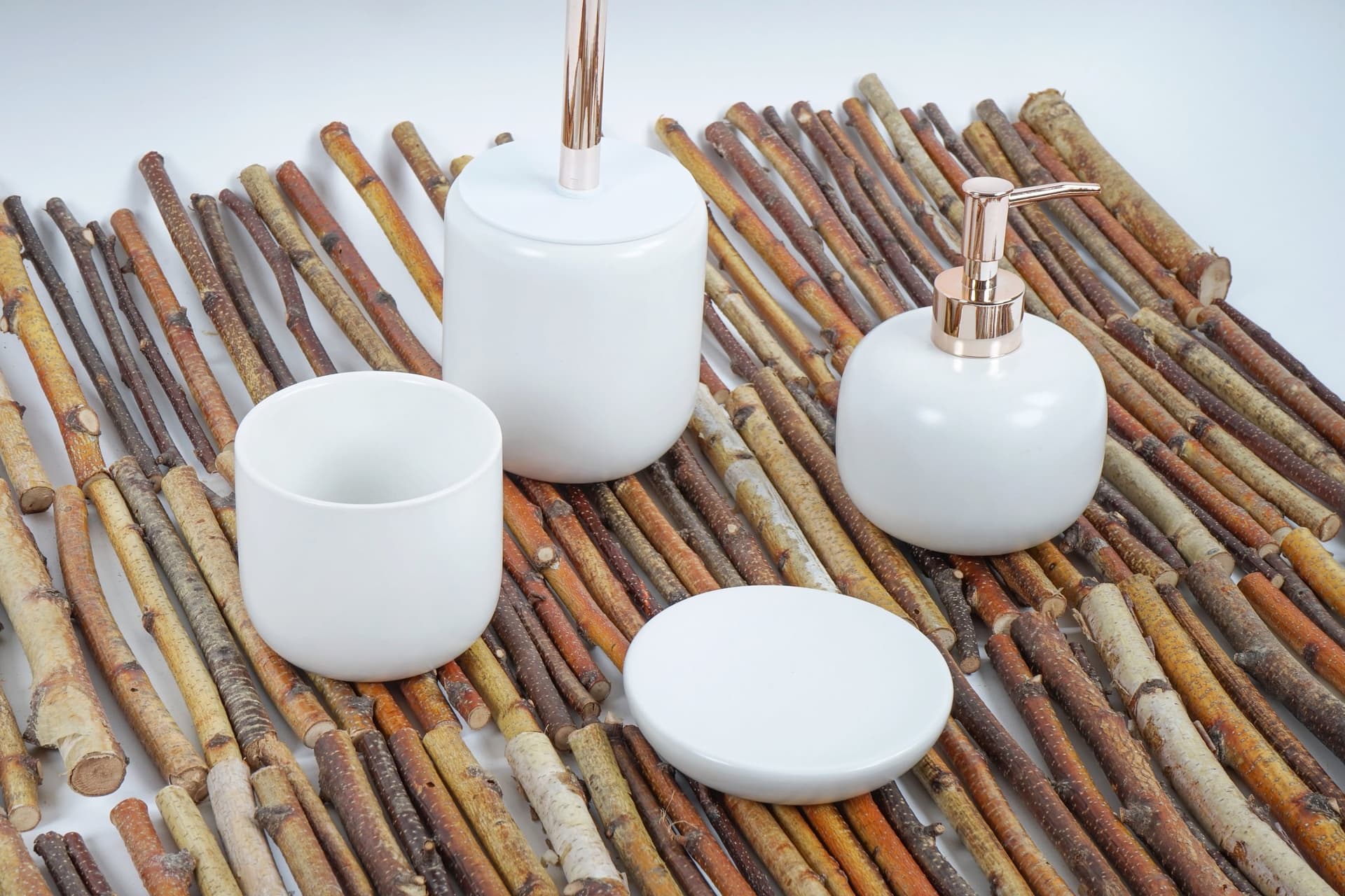 Set accessori bagno bianco - 2