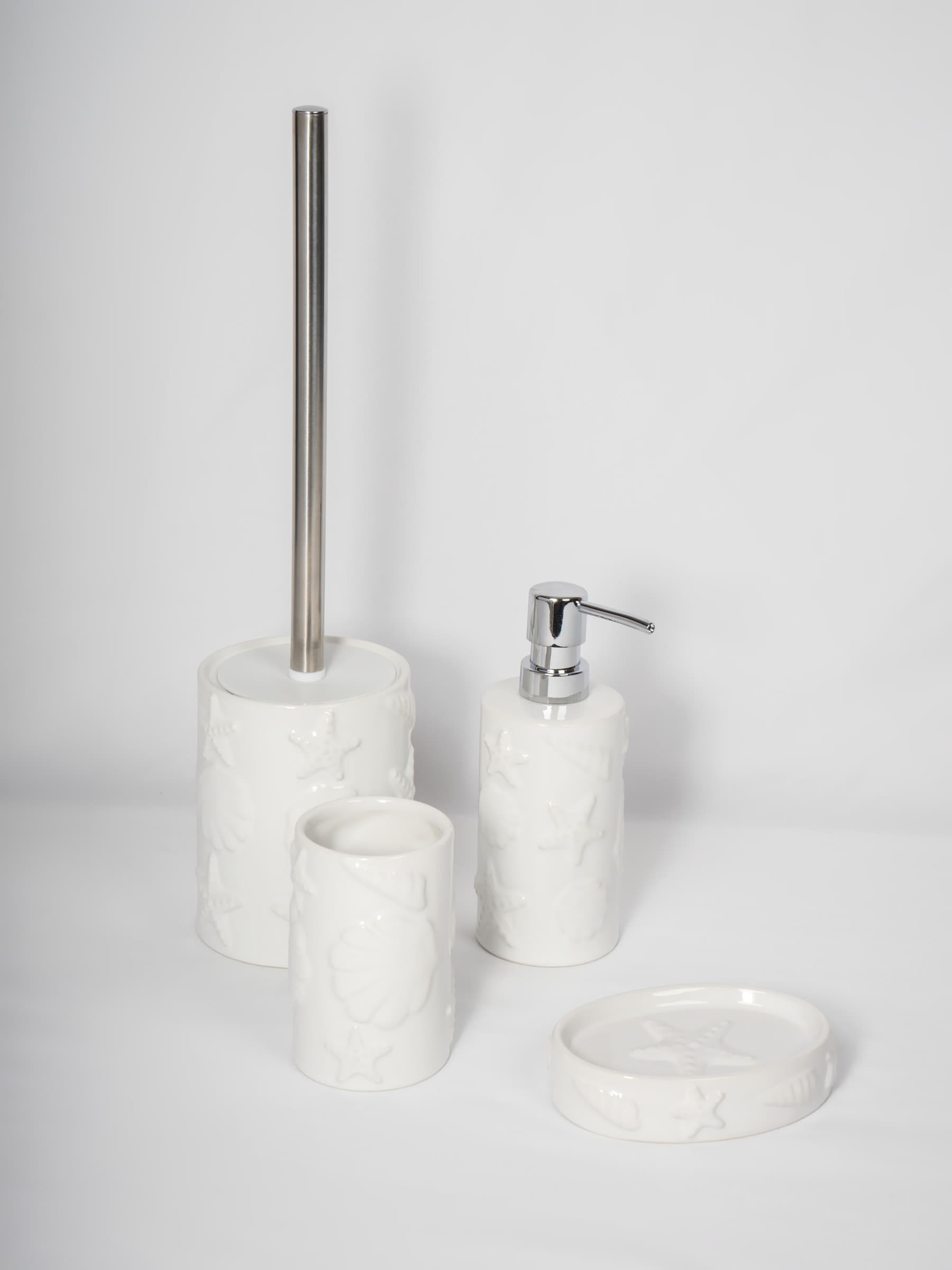Set accessori bagno bianco - 2