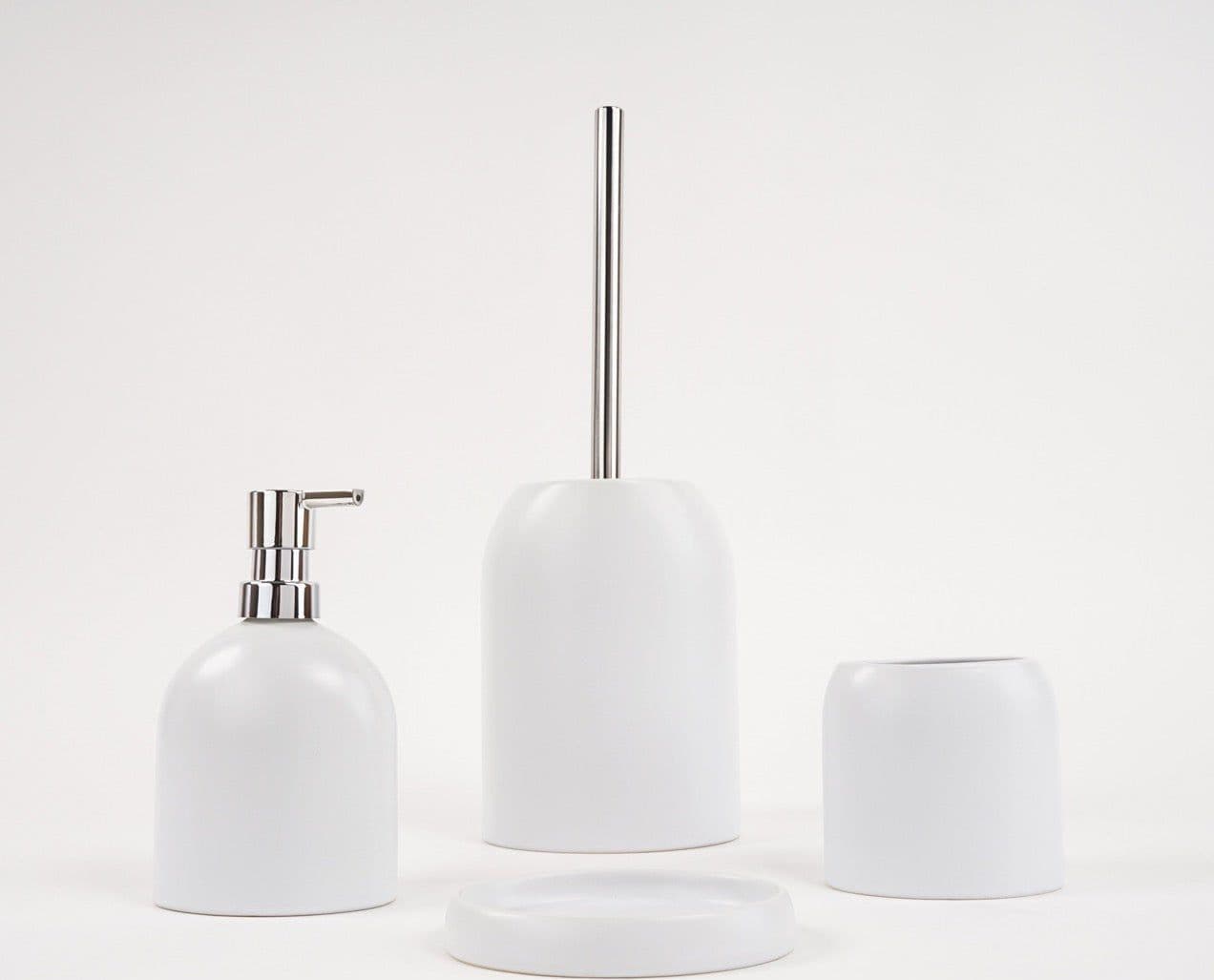 Set accessori bagno bianco completo - 2