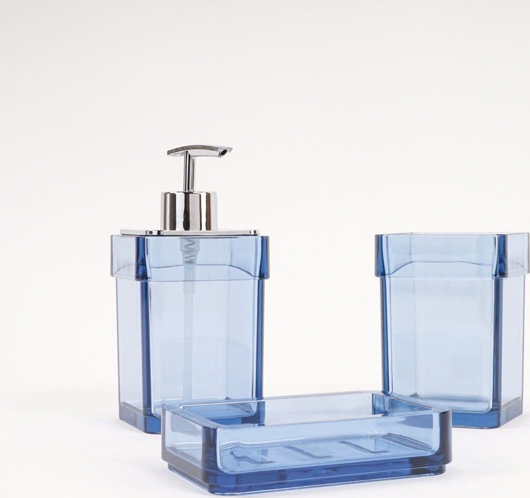 Set accessori bagno blu - 2