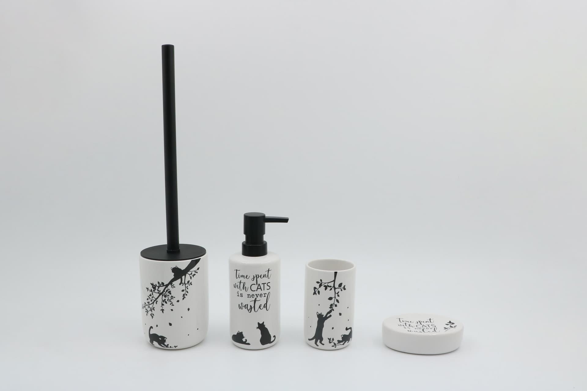 Set accessori bagno con decori - 3