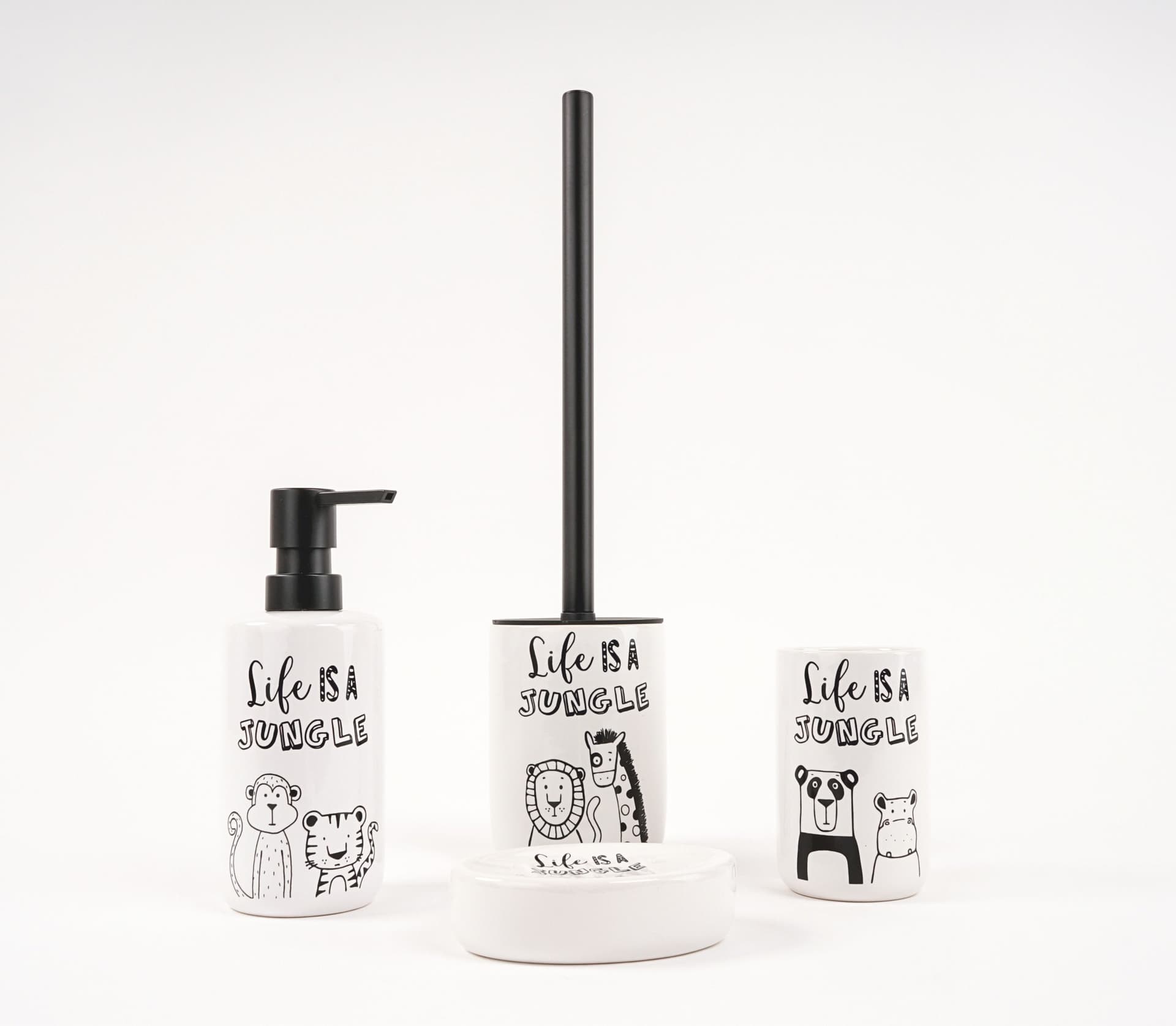 Set accessori bagno con decori - 3
