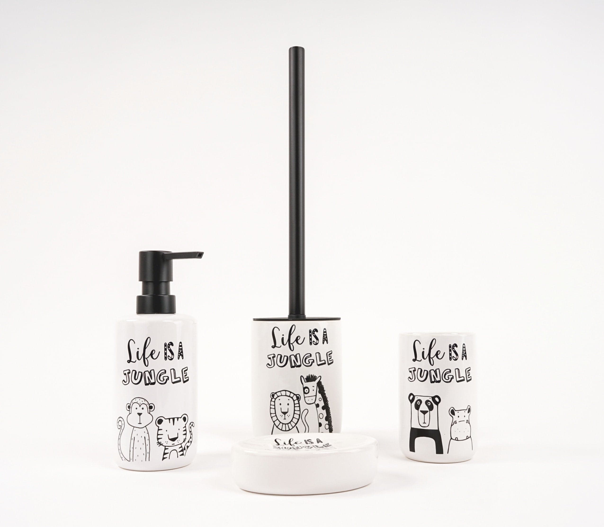 Set accessori bagno con decori - 3