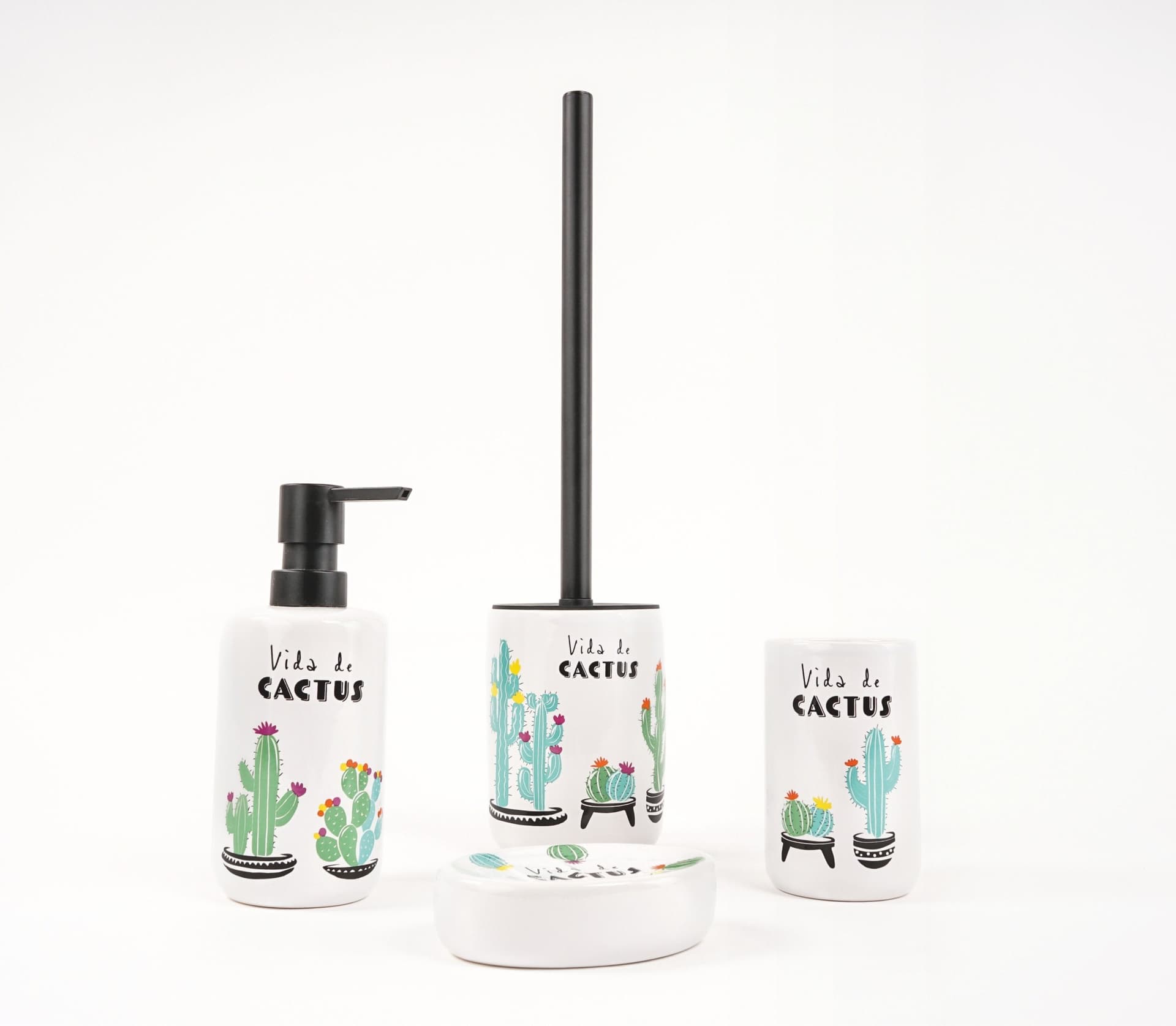 Set accessori bagno con decori - 4