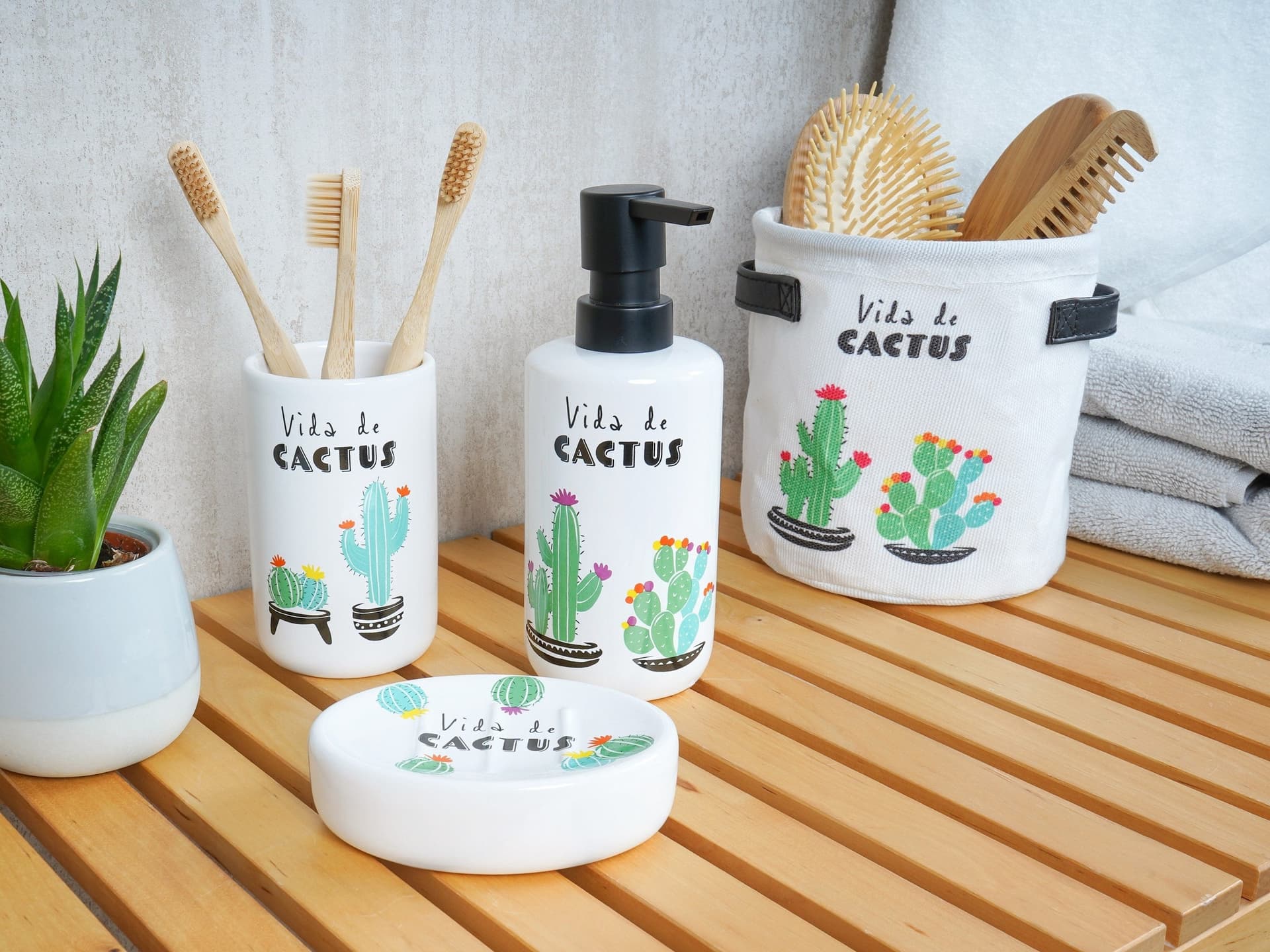 Set accessori bagno con decori - 6