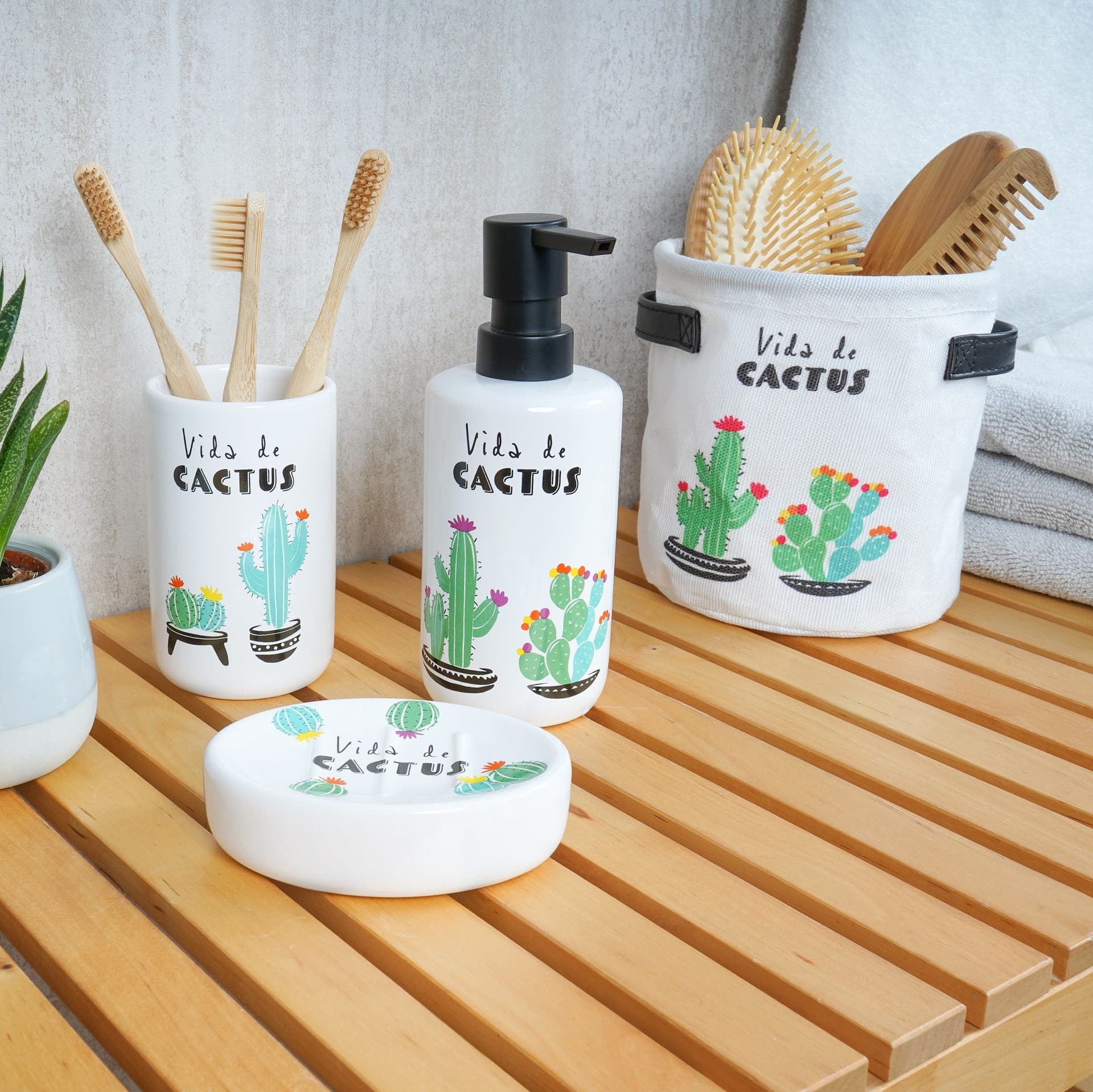 Set accessori bagno con decori - 7
