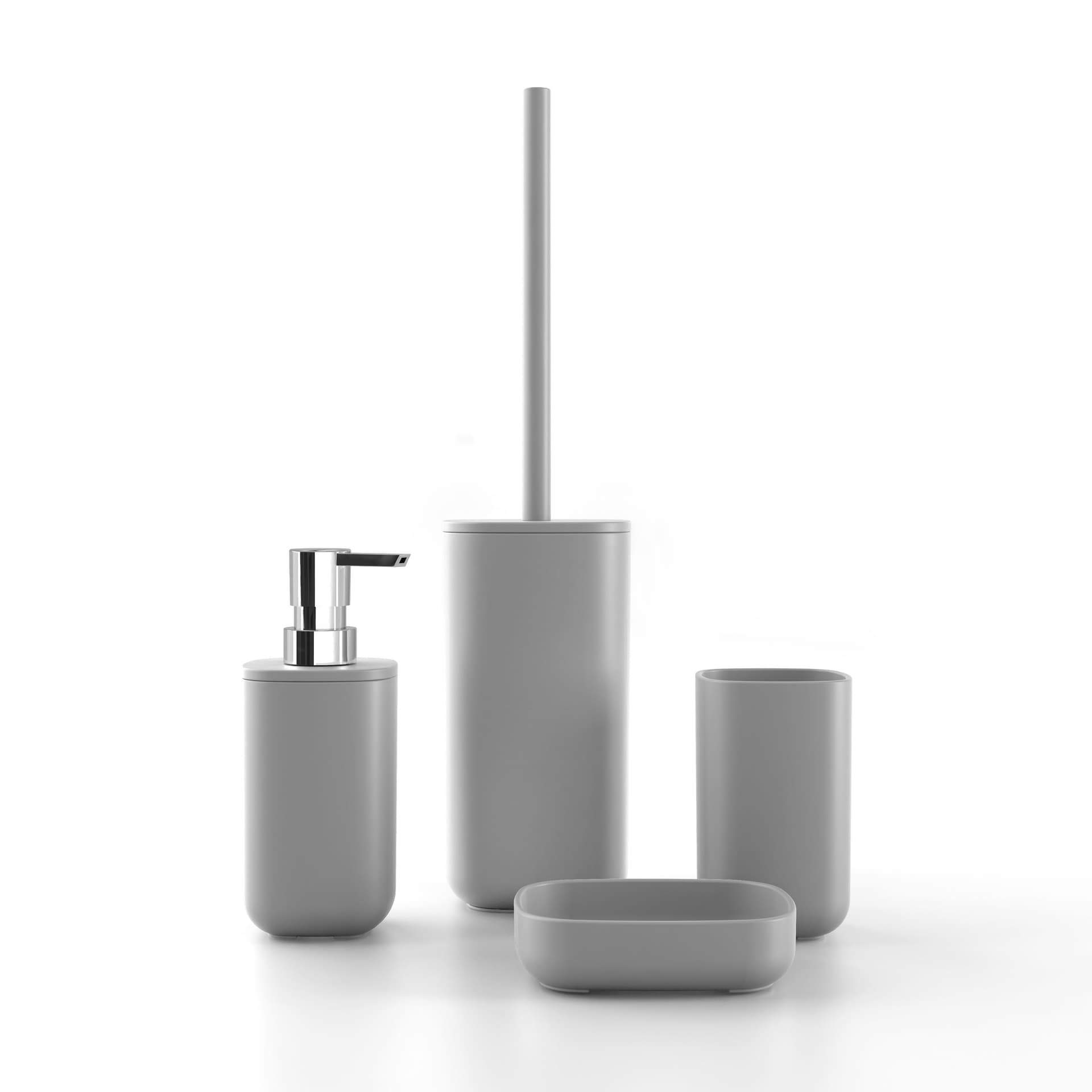 Set accessori bagno grigio - 2