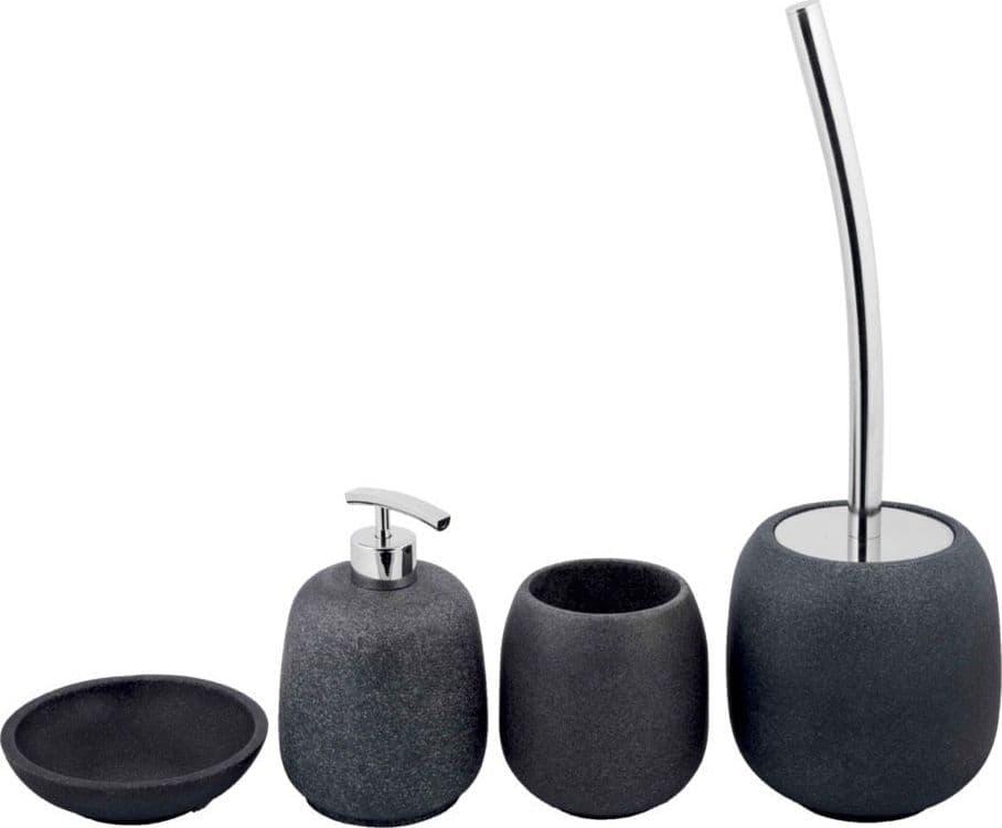 Set accessori bagno grigio pietra - 2