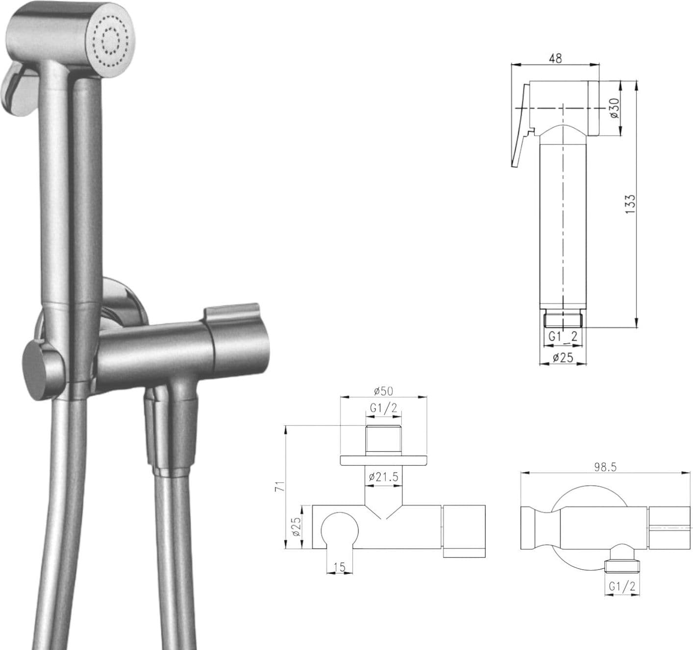 Set doccetta per wc con rubinetto - 2