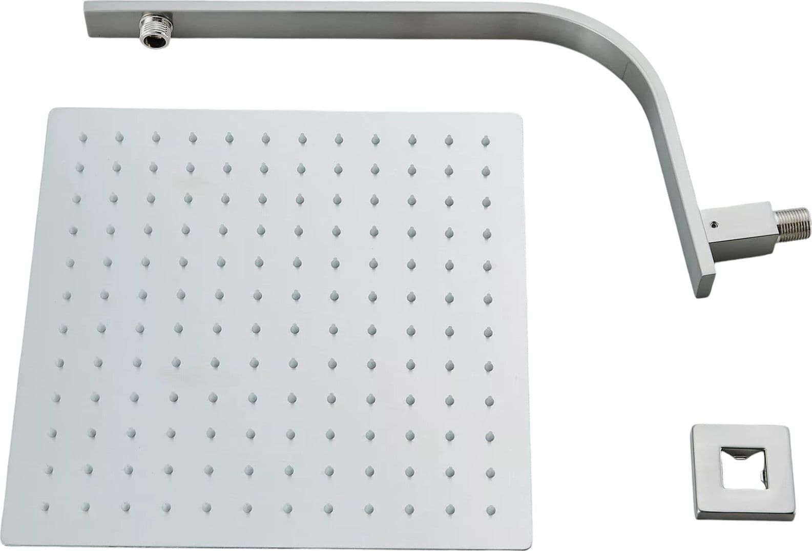Set doccia completo braccio doccia a sbalzo con soffione doccia quadrato 30x30 - 2