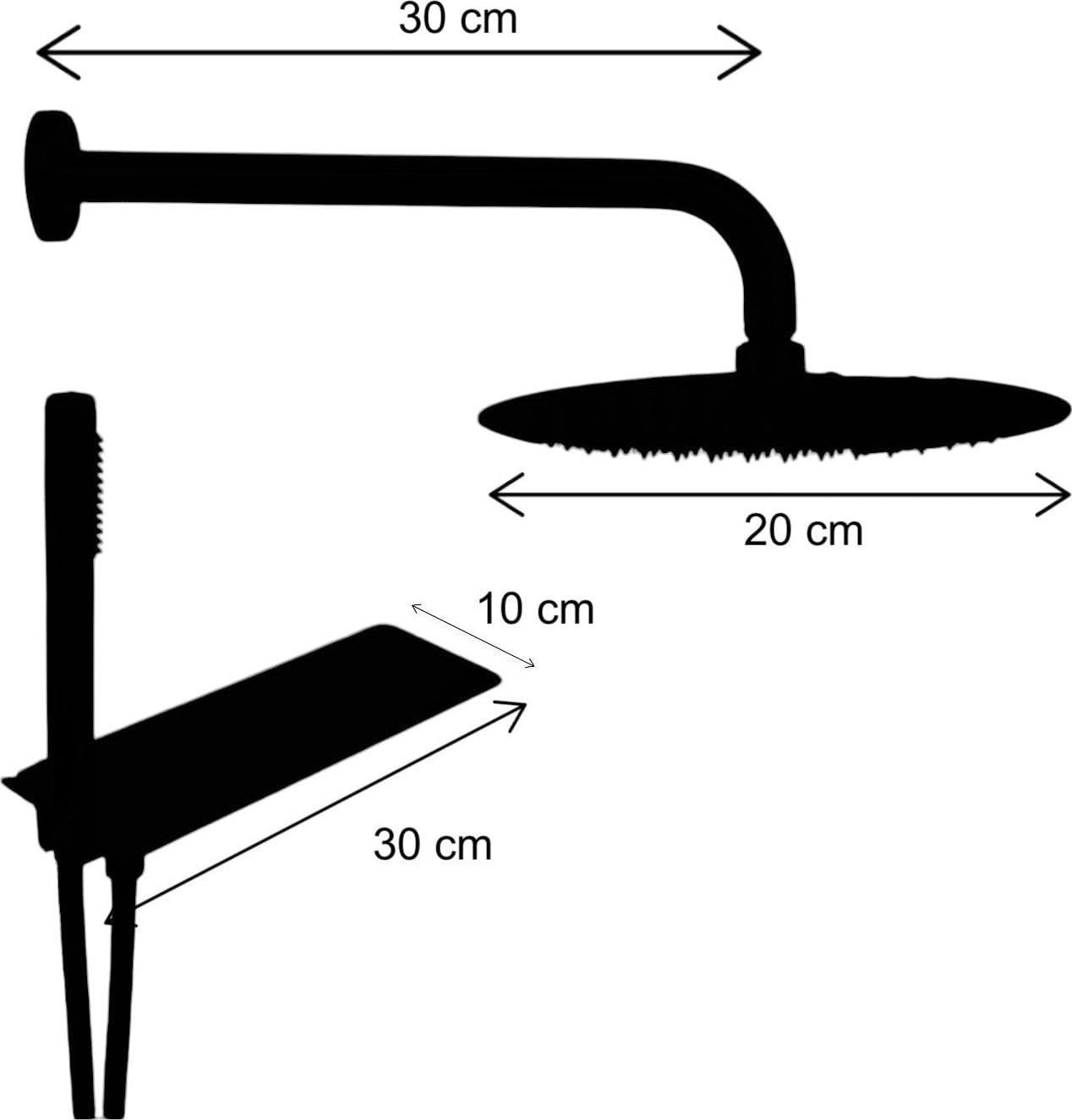 Set doccia completo con supporto a mensola - 2