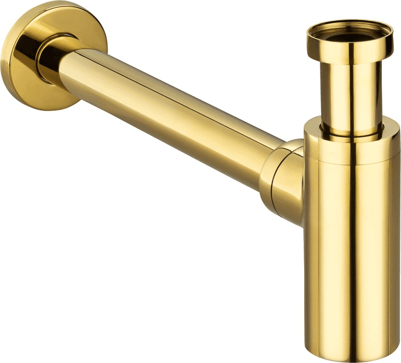 Sifone minimalista da 1' 1/4 per lavabo moderno, dorato - 2