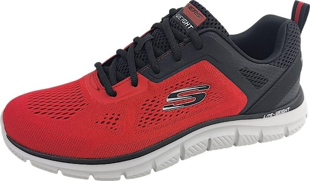 Skechers Track Broader 232698 RDBK Uomo Sneakers Rosse Scarpe Sportive - 3