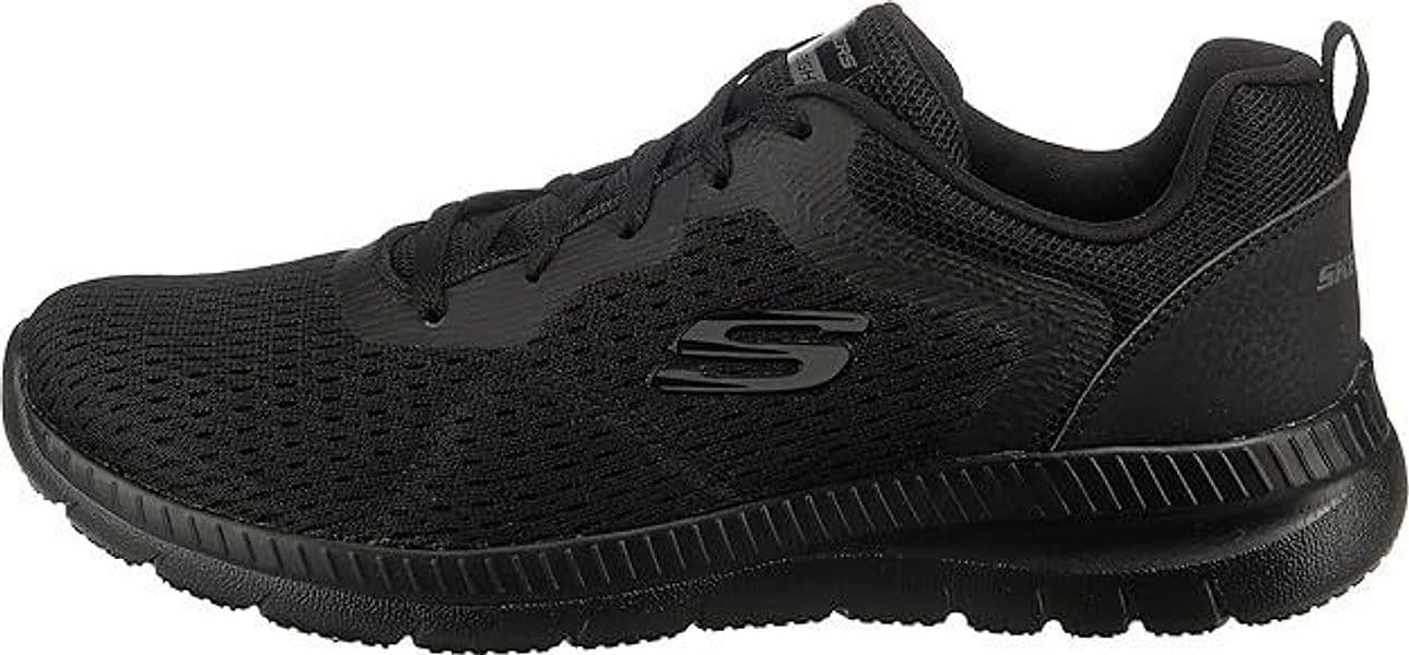 Skechers Mesh Lace Up Memory Foam Scarpe Donna/Nero Comode Leggere e Ammortizzate - 4