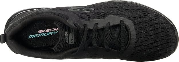 Skechers Mesh Lace Up Memory Foam Scarpe Donna/Nero Comode Leggere e Ammortizzate - 5