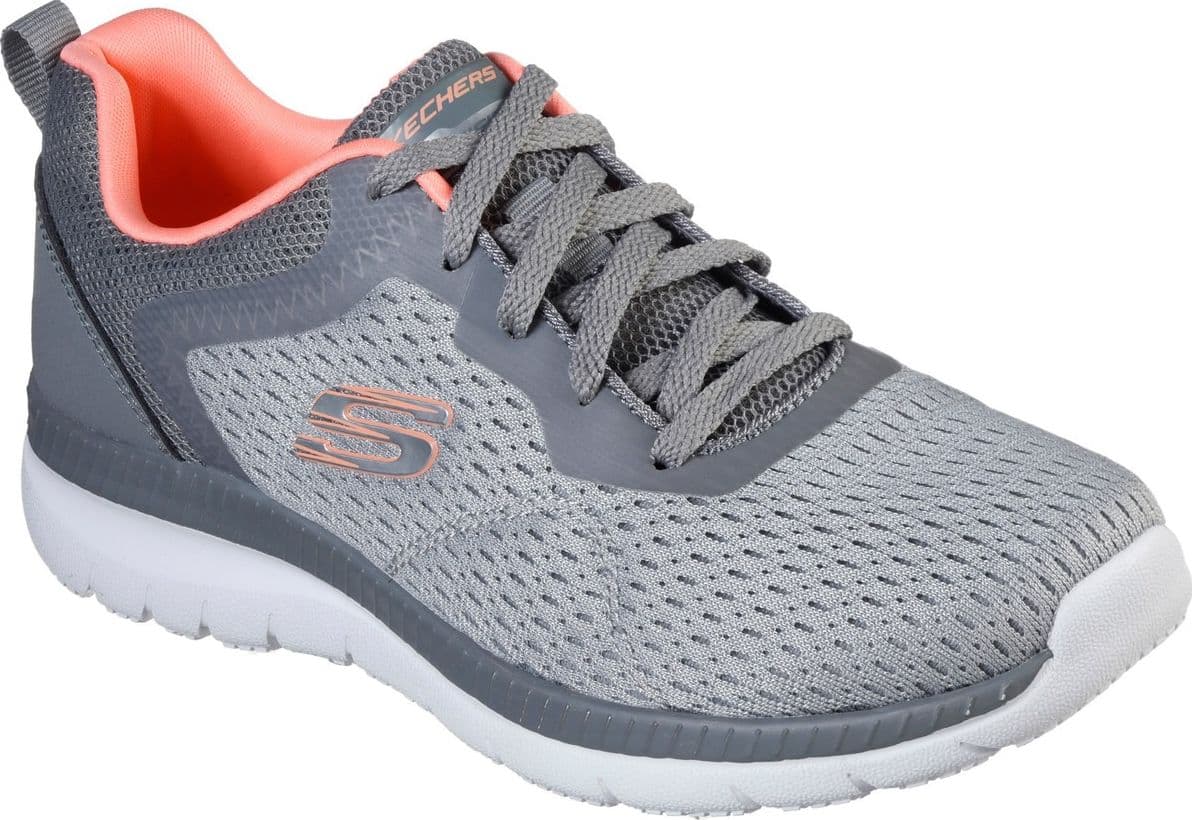 Skechers Sneakers Donna Quick Path 12607/GYCL, Scarpe Sportive Casual, Colore Grigio