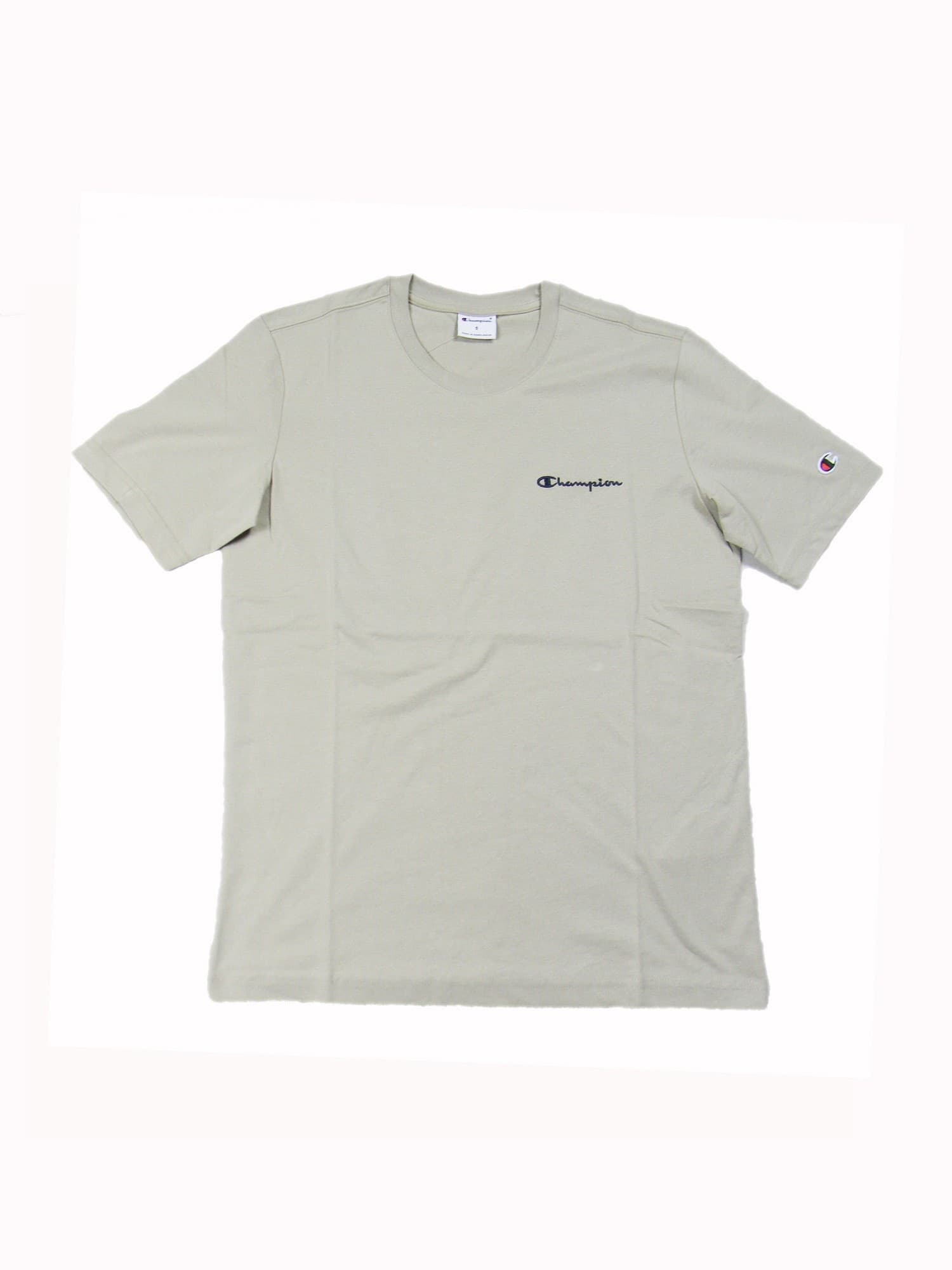 Champion T-shirt uomo in cotone logo piccolo Beige - 2