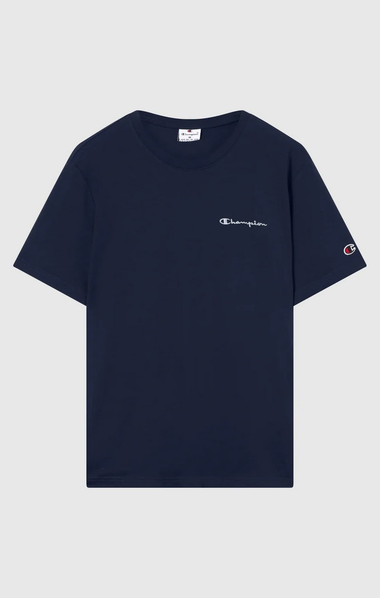 Champion T-shirt uomo in cotone logo piccolo Blu - 3
