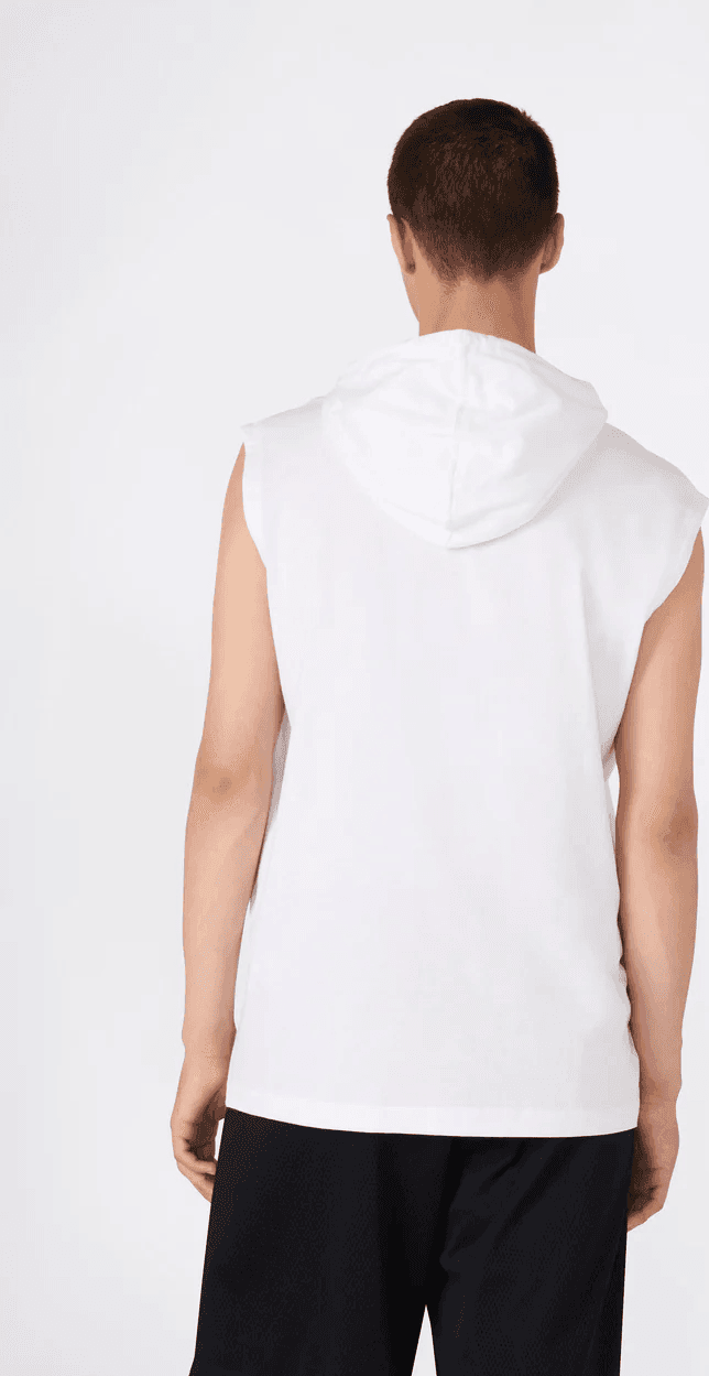 Canotta con cappuccio uomo Champion Icons – Jersey di cotone leggero, senza maniche Bianco - 2