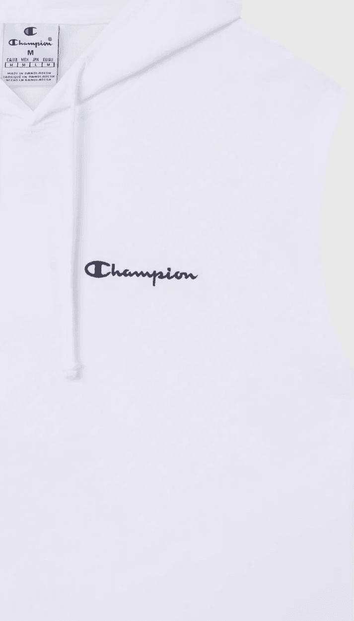 Canotta con cappuccio uomo Champion Icons – Jersey di cotone leggero, senza maniche Bianco - 3