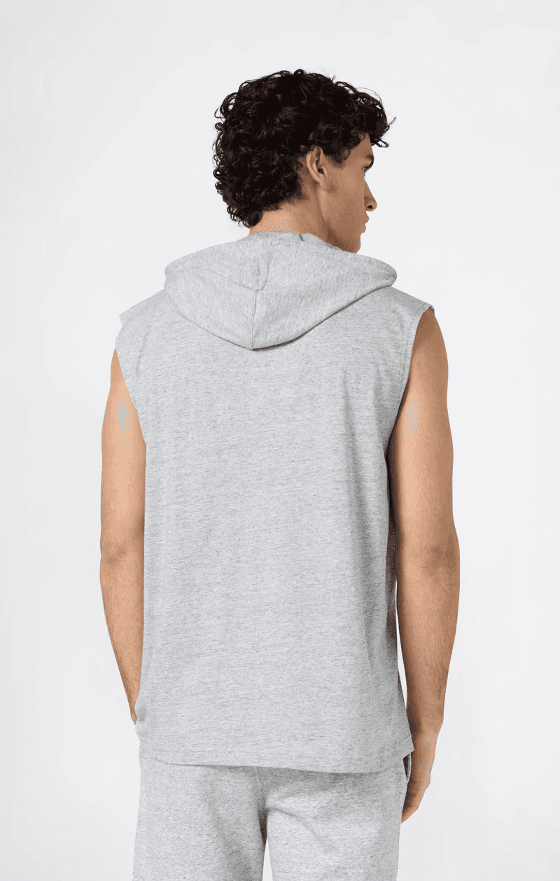Canotta con cappuccio uomo Champion Icons – Jersey di cotone leggero, senza maniche Grigio - 2
