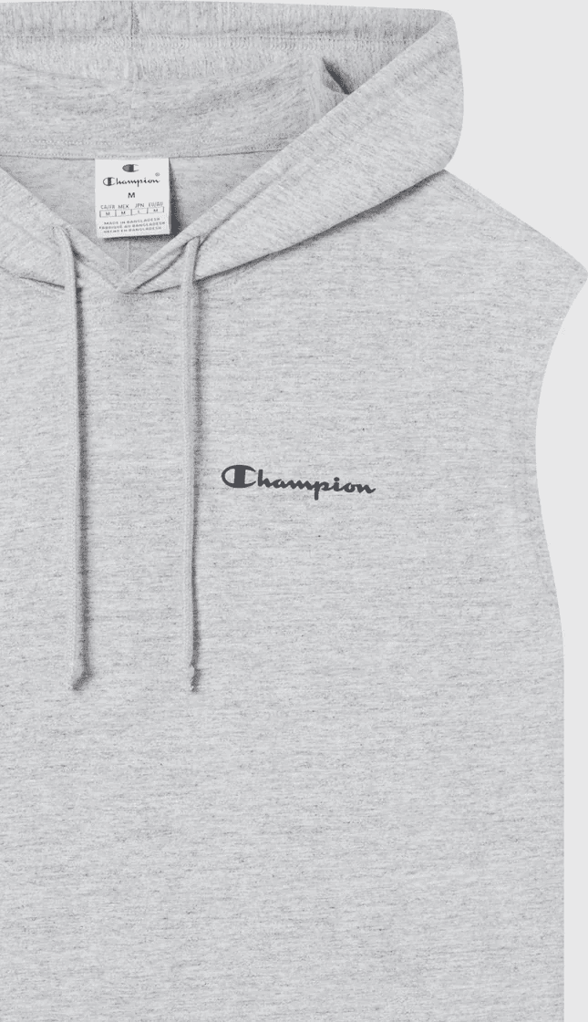 Canotta con cappuccio uomo Champion Icons – Jersey di cotone leggero, senza maniche Grigio - 3